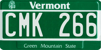 VT license plate CMK266