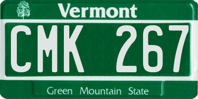 VT license plate CMK267