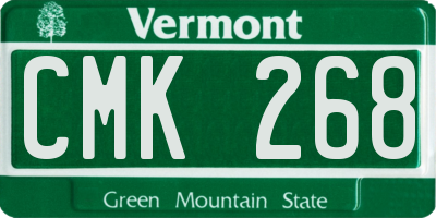 VT license plate CMK268
