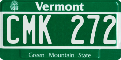 VT license plate CMK272