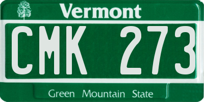 VT license plate CMK273