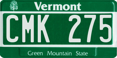 VT license plate CMK275