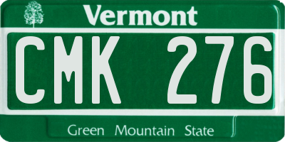 VT license plate CMK276