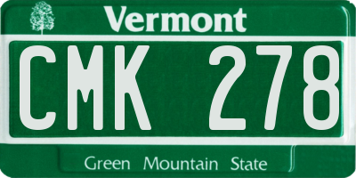 VT license plate CMK278