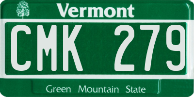 VT license plate CMK279