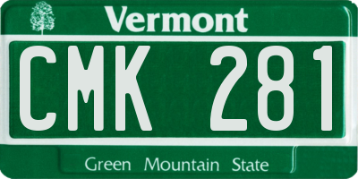 VT license plate CMK281