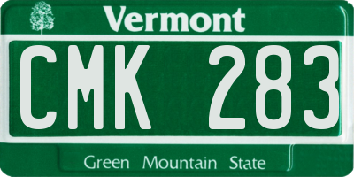 VT license plate CMK283