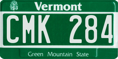 VT license plate CMK284