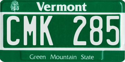 VT license plate CMK285