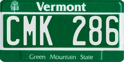 VT license plate CMK286