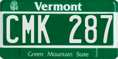 VT license plate CMK287