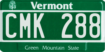 VT license plate CMK288