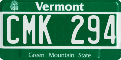 VT license plate CMK294