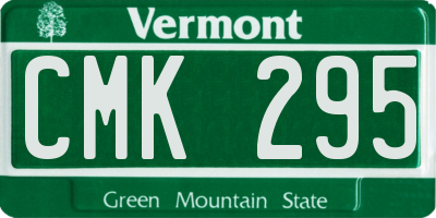 VT license plate CMK295