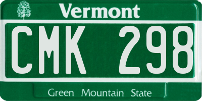VT license plate CMK298