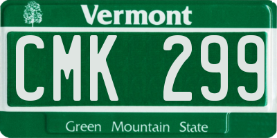 VT license plate CMK299