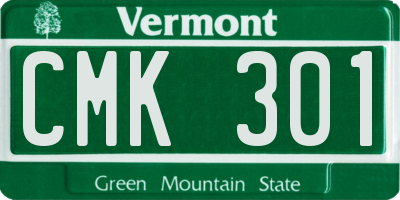 VT license plate CMK301