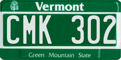 VT license plate CMK302
