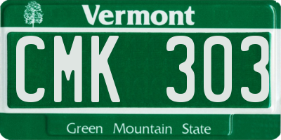 VT license plate CMK303