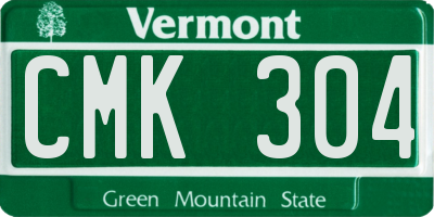 VT license plate CMK304