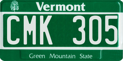 VT license plate CMK305