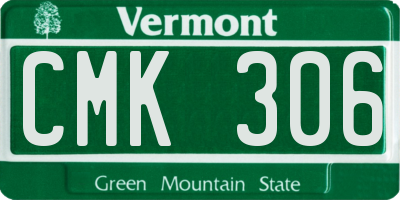 VT license plate CMK306