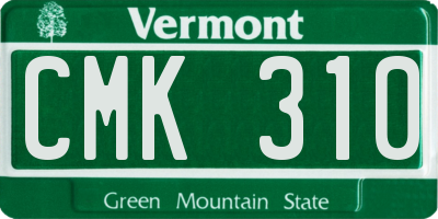 VT license plate CMK310