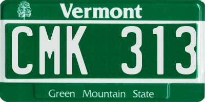 VT license plate CMK313