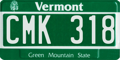 VT license plate CMK318