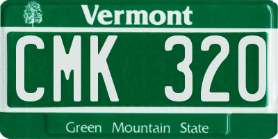 VT license plate CMK320