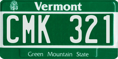 VT license plate CMK321