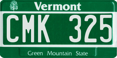 VT license plate CMK325