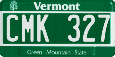 VT license plate CMK327