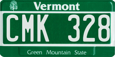 VT license plate CMK328