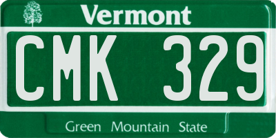 VT license plate CMK329