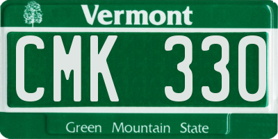 VT license plate CMK330