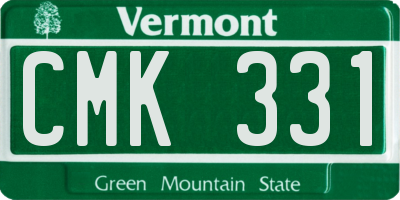 VT license plate CMK331