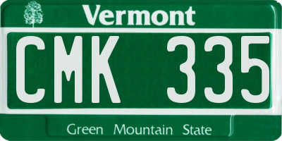 VT license plate CMK335