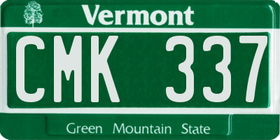 VT license plate CMK337