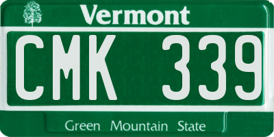 VT license plate CMK339