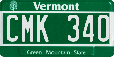 VT license plate CMK340
