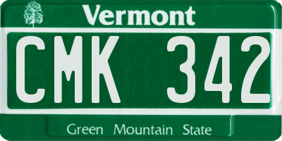 VT license plate CMK342