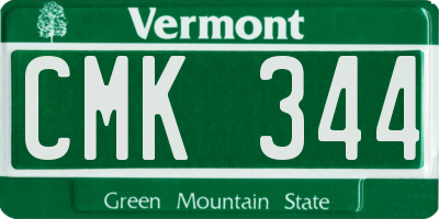 VT license plate CMK344
