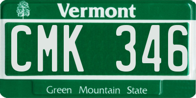 VT license plate CMK346