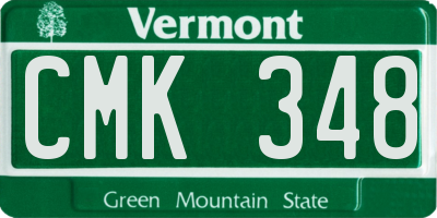 VT license plate CMK348