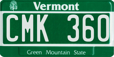 VT license plate CMK360