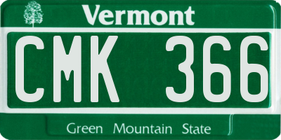 VT license plate CMK366