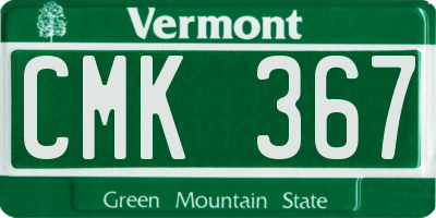 VT license plate CMK367