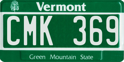 VT license plate CMK369