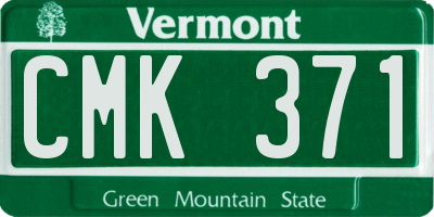 VT license plate CMK371